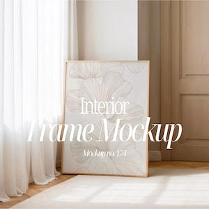 Makieta drewnianej ramy o proporcjach 3x4, wysokiej jakości pliki PSD i PNG