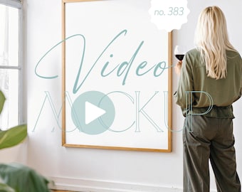 Animated Video Frame Mockup: Wall Art Display PSD Template (3x4 Ratio)