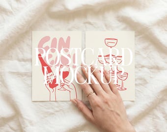 A6 Postcard Mockup Duo | 2 High Resolution Poster Mockup PSD
