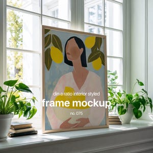 Interior Mockup Frame PSD, Wall Art Frame Mockup Template, Interior Frame Mockup For Artwork Display, Wall Art Frame Template, Din A Frame