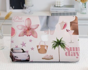 Pink Summer Dream MacBook Case for MacBook Ret15/13,Air 15,MacBook Pro16/15,MacBook M1 Pro 13 Air 13 Case,M1 M2 M3 Laptop Case,Gifts For Her