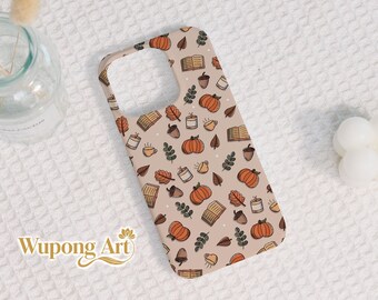 Autumn Book Pumpkin Custom Phone Case For iPhone 17 16 15 14 13 12 11 Pro Max Plus Air,iPhone X XS XR SE,Unique Case,Photo+Name iPhone Case