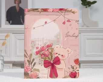Süßer und romantischer iPad Fall personalisierter iPad Abdeckung iPad Fall 9 10.Gen iPad Pro 2024 2022 Pro 13 iPad Air 7 6 iPad A16 11 iPad Mini 7 6 5