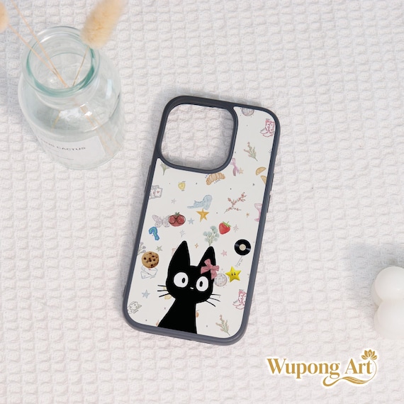 Kiki's Delivery Service Black Cat Phone Case,iPhone 17 Pro/Air,iPhone 16 15 14 13 12 Mini Plus Pro Max,iPhone XR,Unique Custom iPhone Cover