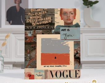 Künstlerische Collage iPad Hülle iPad Hülle iPad Case 9 10th Gen iPad Pro 2024 2022 Pro 13 iPad Air 7 6 5 iPad A16 11 iPad Mini 7 6 5