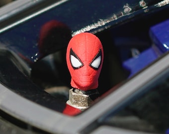 3D Printed Spider-Man Car Valve Stem Caps, Set of 4