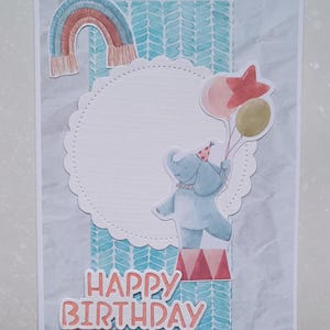 Carte anniversaire enfant - carte anniversaire bébé - carte anniversaire jeune enfant - unique et fait main - création en papier