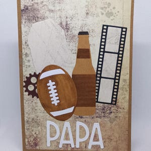 Carte fête des pères  - Carte anniversaire Papa - carte unique et fait main - création en papier
