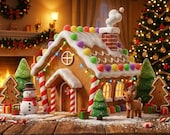 3D Print Christmas Gingerbread House STL File: Festive Holiday Decor