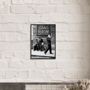 Inramad poster med vintagefoto av gatan i Rom, 4 storlekar A2 (42 x 59.4  cm)