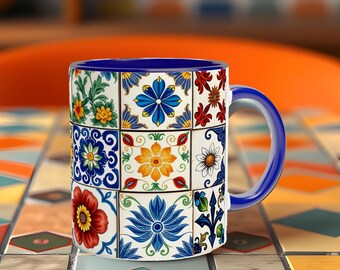 Vibrant Italian Majolica-Inspired Mug – Elegance for Your Morning Brew!