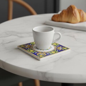 Podkładka ceramiczna z wzorem cytrynowym | Wzór cytrusowy w stylu śródziemnomorskim zdjęcie 13