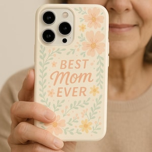 iPhone-hoesje met bloemen, geweldig iPhone-cadeau voor mama, aangepast cadeau voor moeder, verjaardagscadeau, Moederdag iPhone