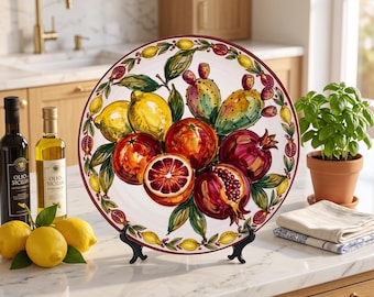 GIOVANNI VIETRI Oval Serving Bowl Dish Italian Pottery Fruit