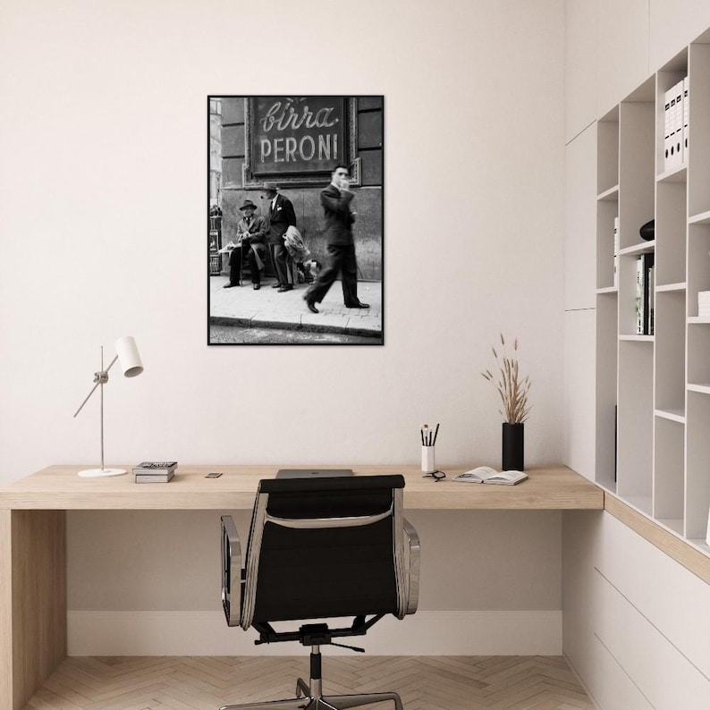 Inramad poster med vintagefoto av gatan i Rom, 4 storlekar bild 8