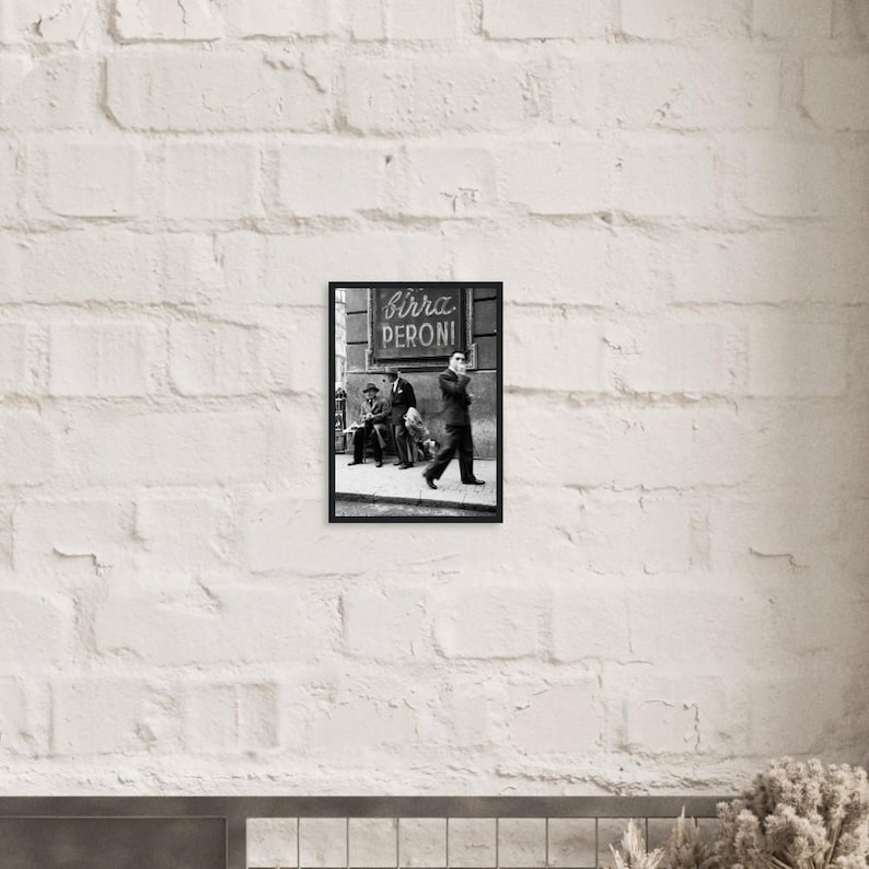 Inramad poster med vintagefoto av gatan i Rom, 4 storlekar A3 (29.7 x 42  cm)