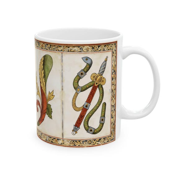 Scopa and Briscola Card Game Mug - Vintage Italian Playing Card Aces Design  - Heritage Gift