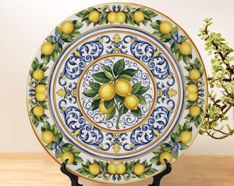 Maxam Italy La Primula Italian Daisy Dinner Plate Hand Painted
