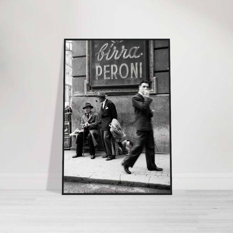 Inramad poster med vintagefoto av gatan i Rom, 4 storlekar bild 6