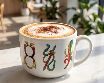 Italian Scopa Playing Cards Mug | Large 25oz Ceramic Coffee Cup