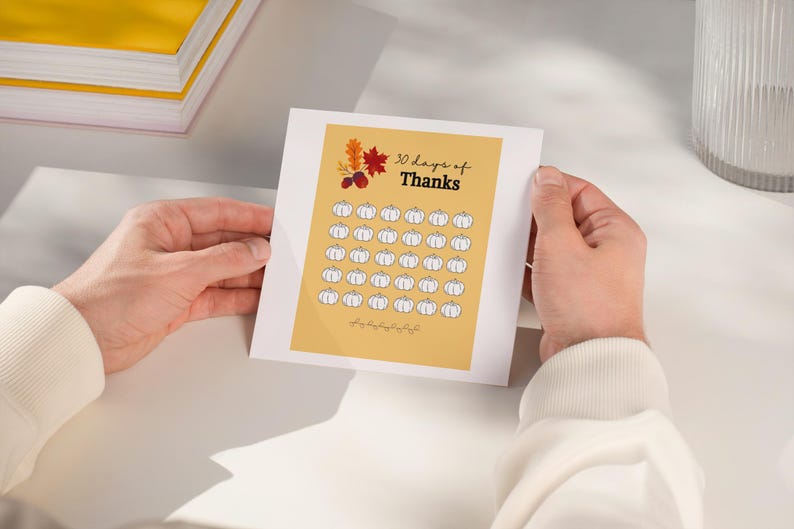 30 Days of Thanks, 30 Days of Gratitude, Thankful Chart Log, Tradition ...