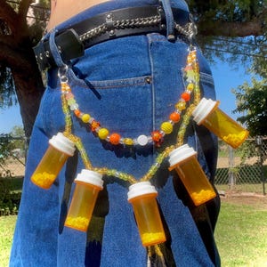 Pill Bottle Kandi Belt Chain