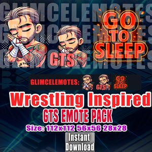 Wrestling  Emote - Go to Sleep - Chibi Emote for Twitch, Youtube, Discord, Tiktok