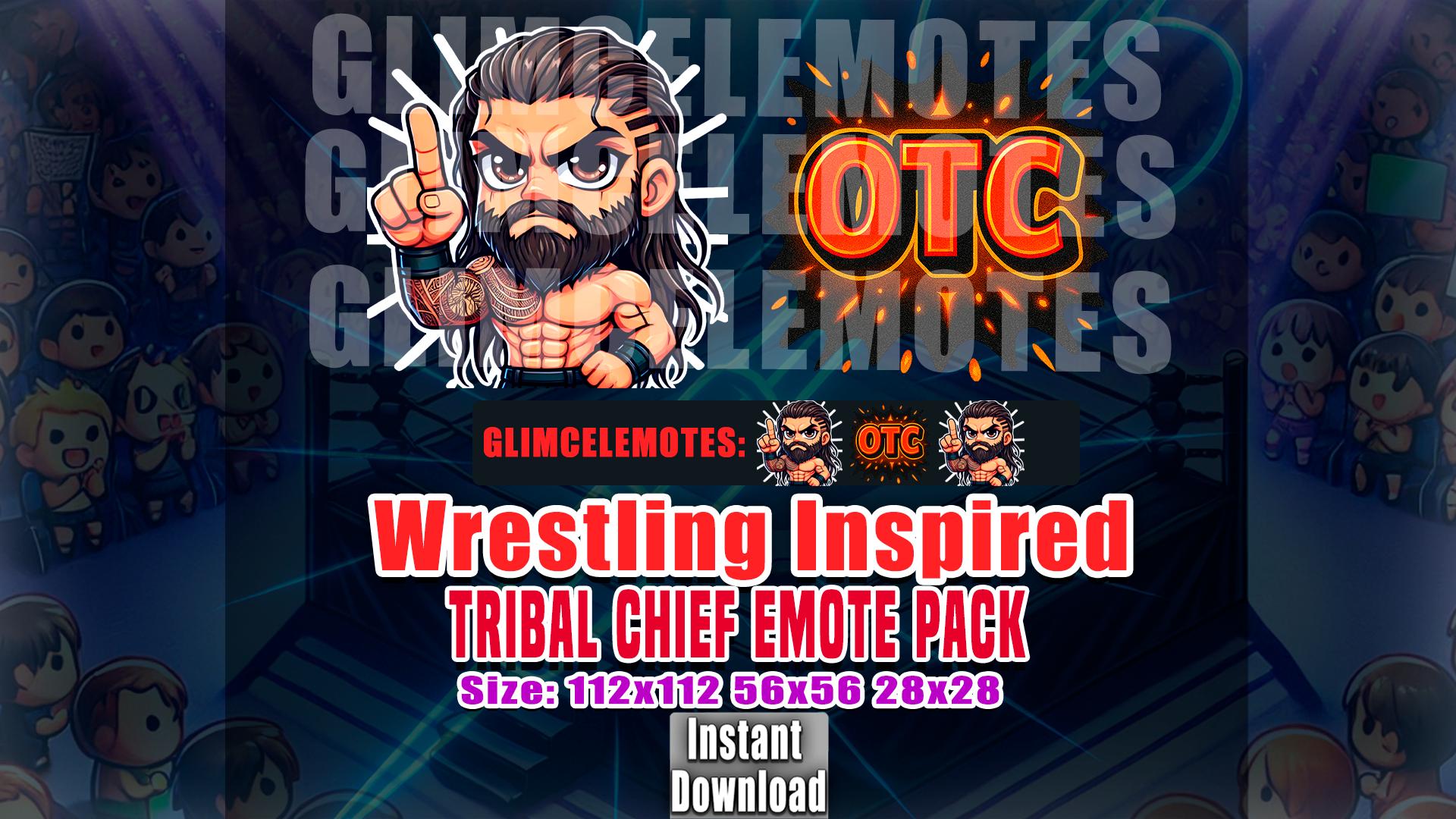 Wrestling Emote Tribal Chief - Warrior Chibi Emote – Epic Warrior Emote with Powerful Pose