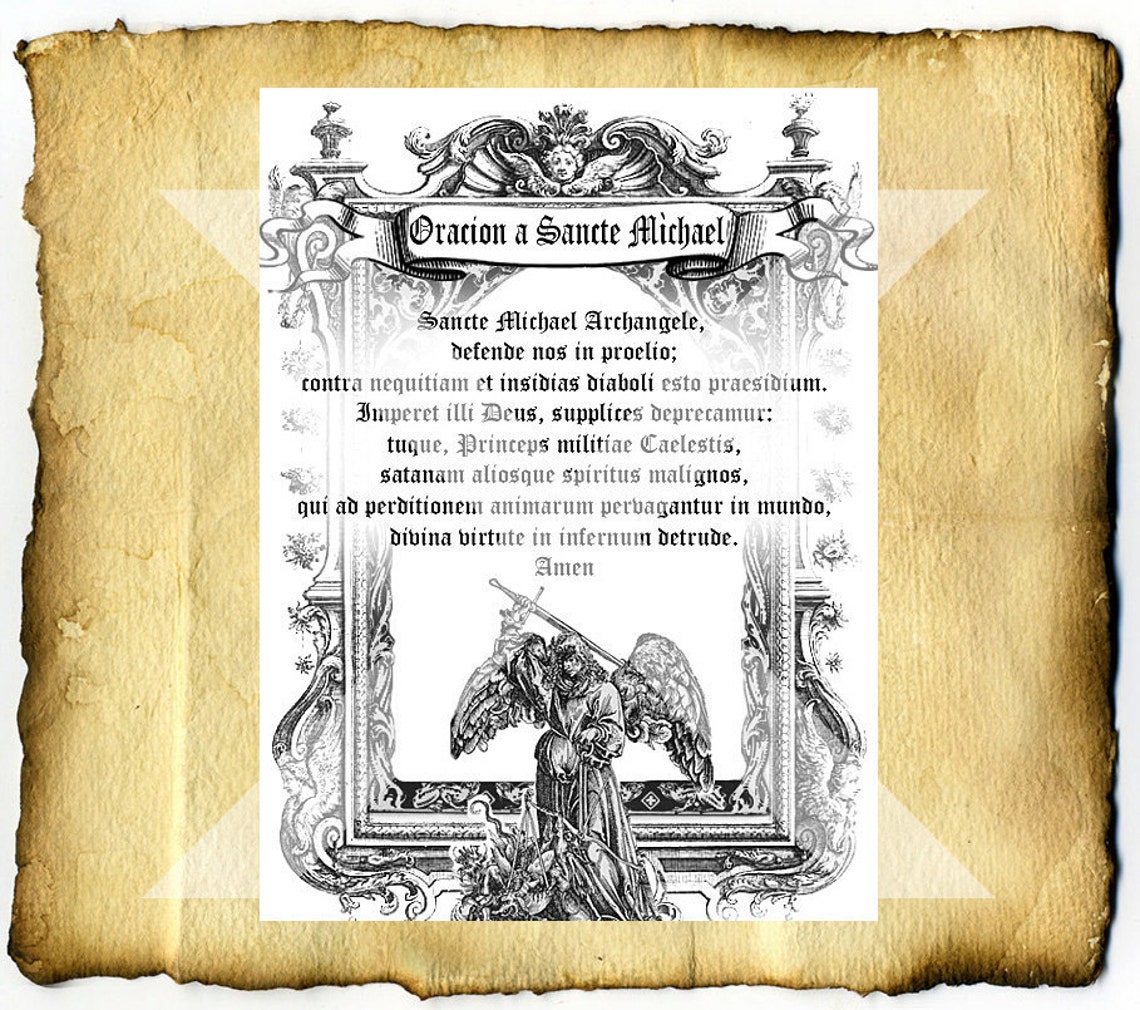 Saint Michael's Prayer in Latin Digital Graphic Instant - Etsy