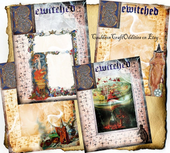 Download Bewitched Summoning Digital 5 Page Paper Set Illuminated Etsy