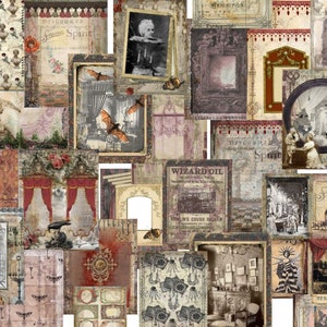 150+ Southern Gothic Paranormal Digital Graphics Vintage Ephemera-pagina's Victoriaanse Junk Journal Kit, BoS-plakboekpapier - met beperkte verkoop