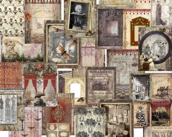 Mega Southern Gothic Paranormal Set 150+ Digital graphic pages Victorian Junk Journal Kit, BoS Scrapbook Paper- w/ Limited Sale Use