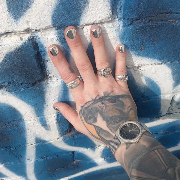925 Sterling Silver Custom Made Metal Nails