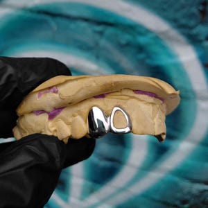 925 silver cap and window custom grillz