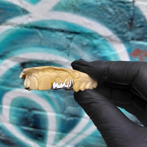 925 silver double flame cap custom grillz