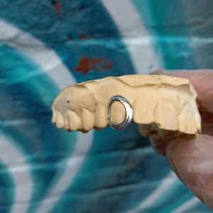 925 silver open face window grillz