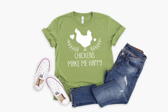 Chickens Make Me Happy Heart SVG Cricut PNG File Farm House - Etsy