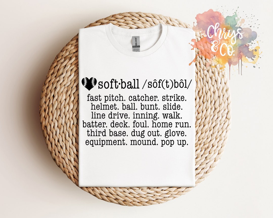 Softball Definition SVG Cricut PNG File Digital Design Clip Art Fast