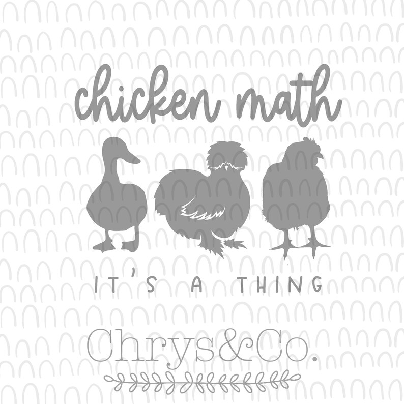 Chicken Math SVG PNG File: Farmhouse Hen Clip Art (digital Download) - Etsy