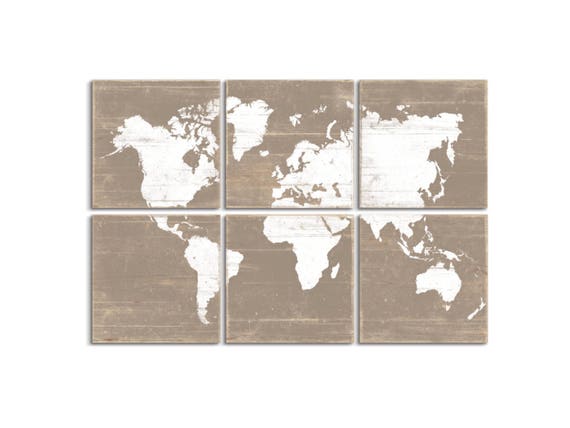 World Map Art Print Map Artwork Large World Map Worldmap | Etsy