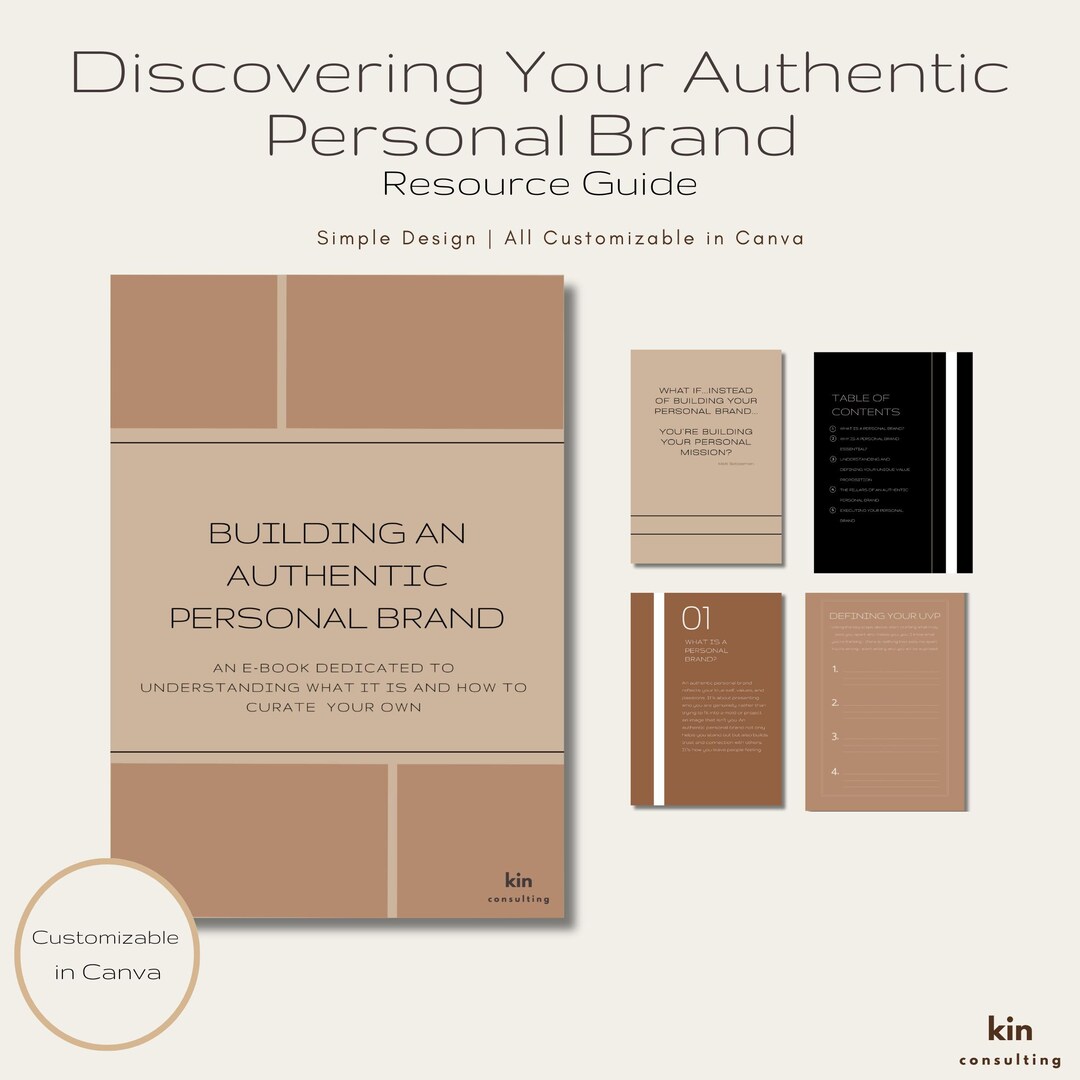Building Your Authentic Personal Brand Resource Guide, Digital Resource ...