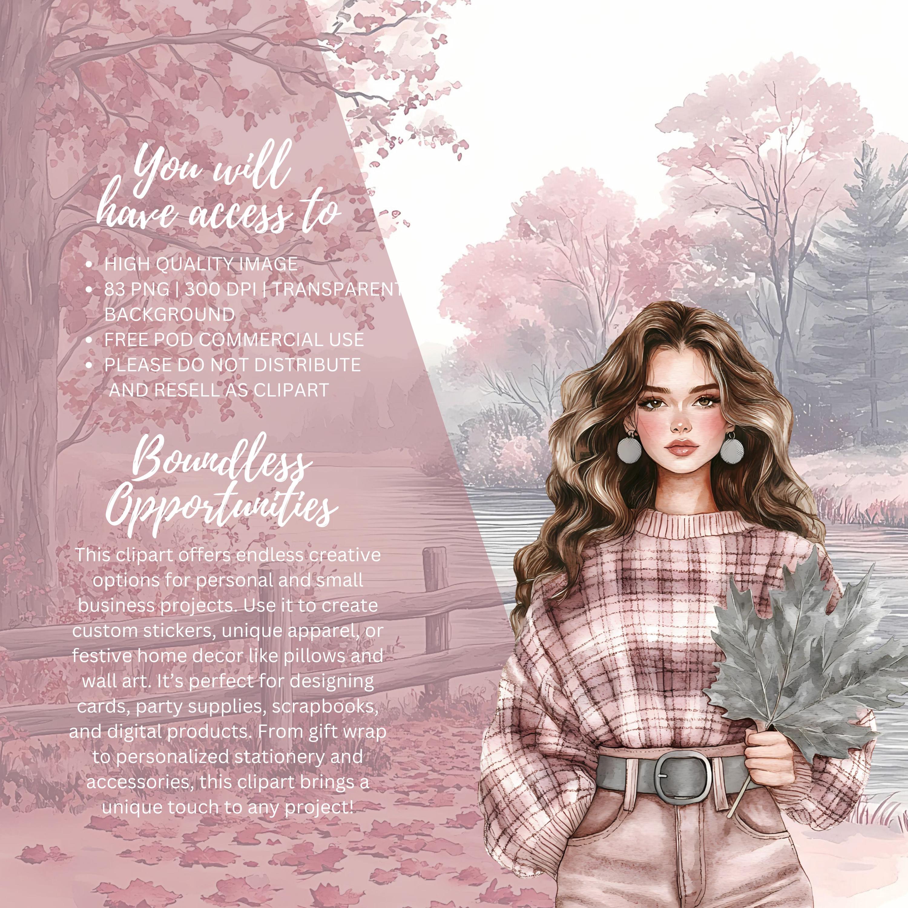 Watercolor Autumn Clipart Bundle, Cozy Fall PNG Graphics, Autumn Vibes ...