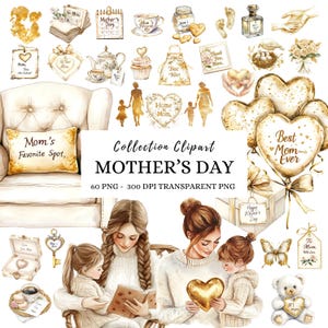 Aquarel Moederdag ClipArt, moeder en kind png, Moederdag clipart, moeder en dochter, moeder en zoon, familie png, scrapbooking