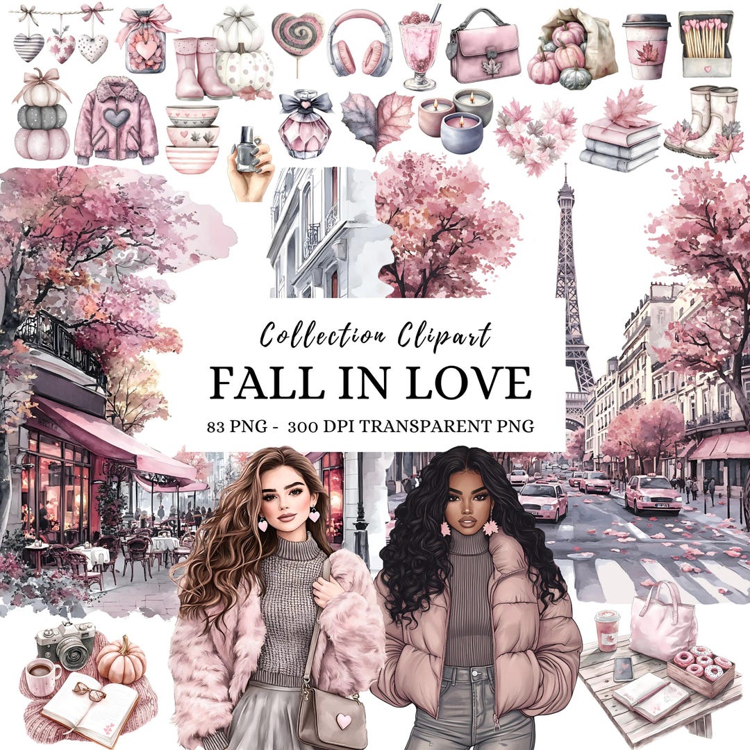 Watercolor Autumn Clipart Bundle, Cozy Fall PNG Graphics, Autumn Vibes ...