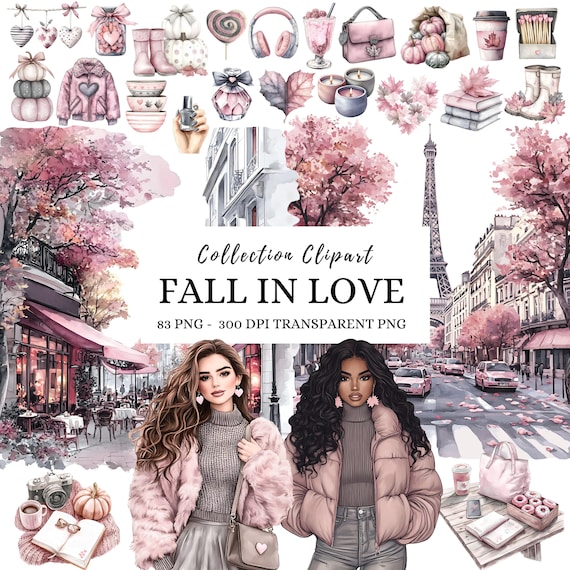Watercolor Autumn Clipart Bundle, Cozy Fall PNG Graphics, Autumn Vibes, Digital Stickers, Commercial Use,