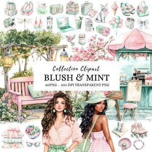 Clipart estate acquerello blush e menta png, Clipart estate rosa, Grafica estiva femminile acquerello, Elementi PNG estivi, Spiaggia estiva png