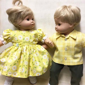 Sunshine Yellow Outfit for Bitty Baby Girl or Boy or Twins