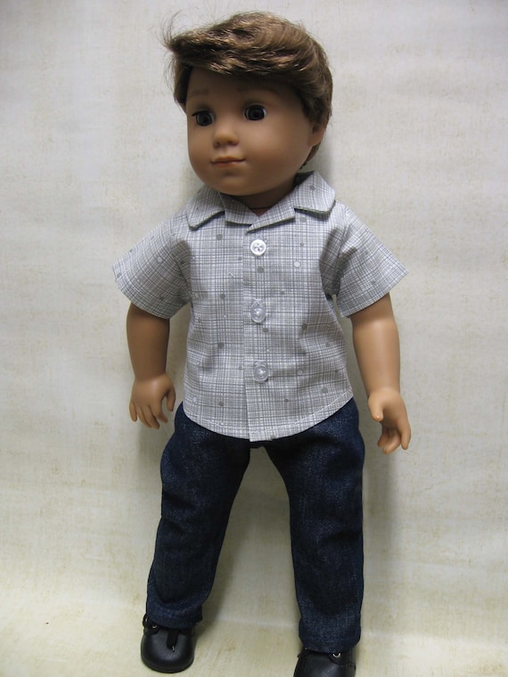 Gray Corduroy Pants Fits 18/" American Girl Boy Doll Logan