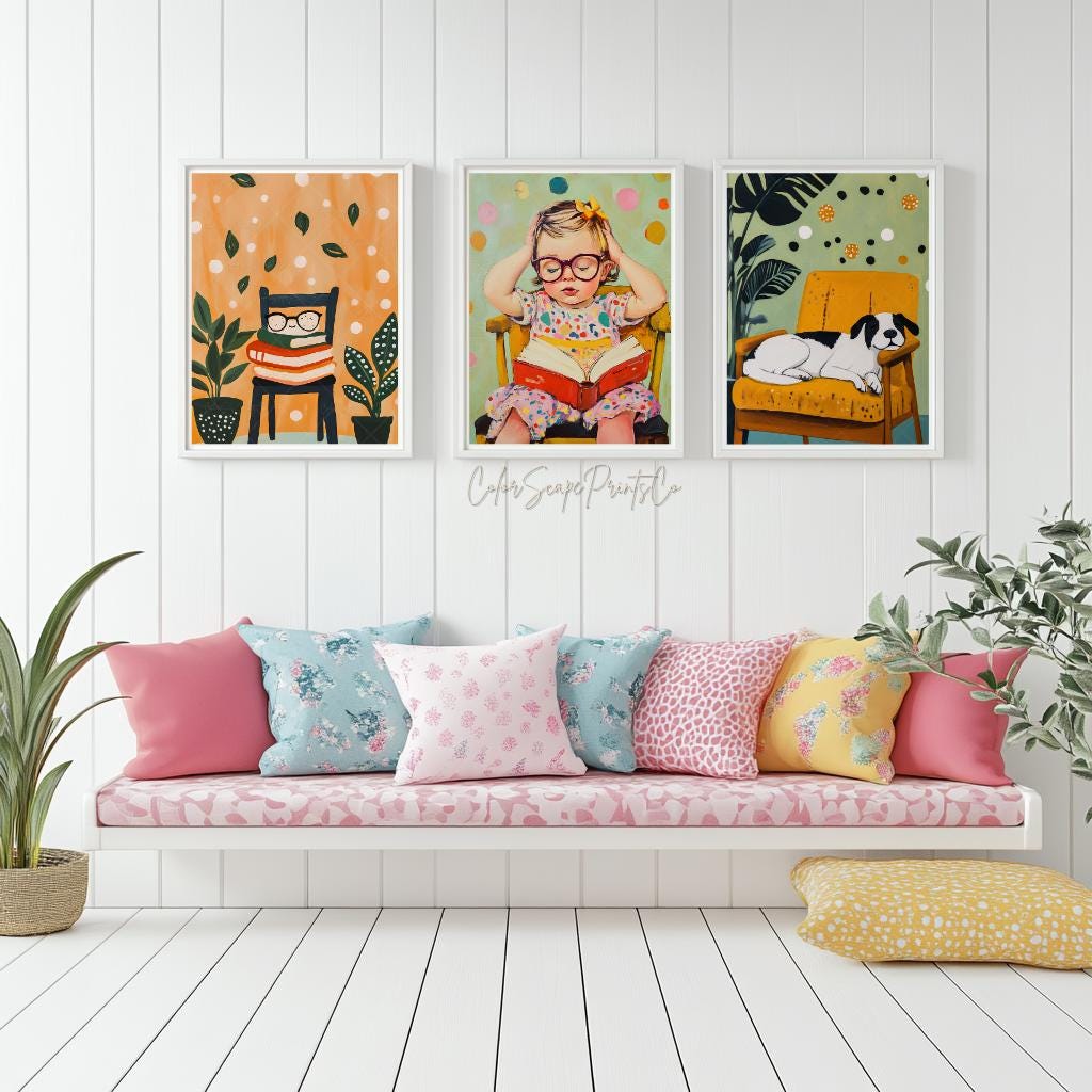 Stampa artistica da parete con mongolfiera rosa e fiocco rosa, modello verticale, decorazione per cameretta, per bambina, stampa artistica con palloncino Coquette, rosa cipria pastello - Italia