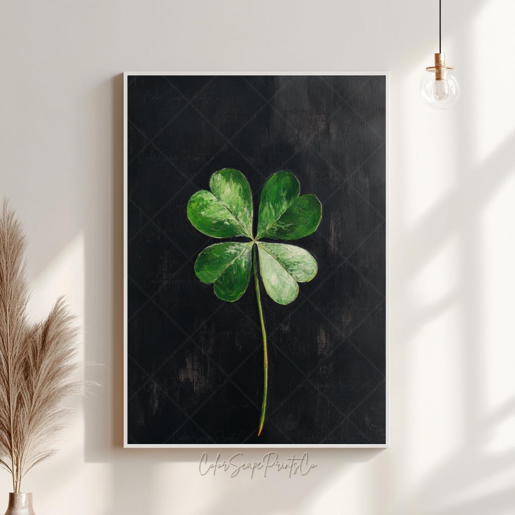Set Di 4 Federe Per Cuscini San Patrizio - 30x51 Cm - Finto Lino Con Quadrifoglio Portafortuna - 4